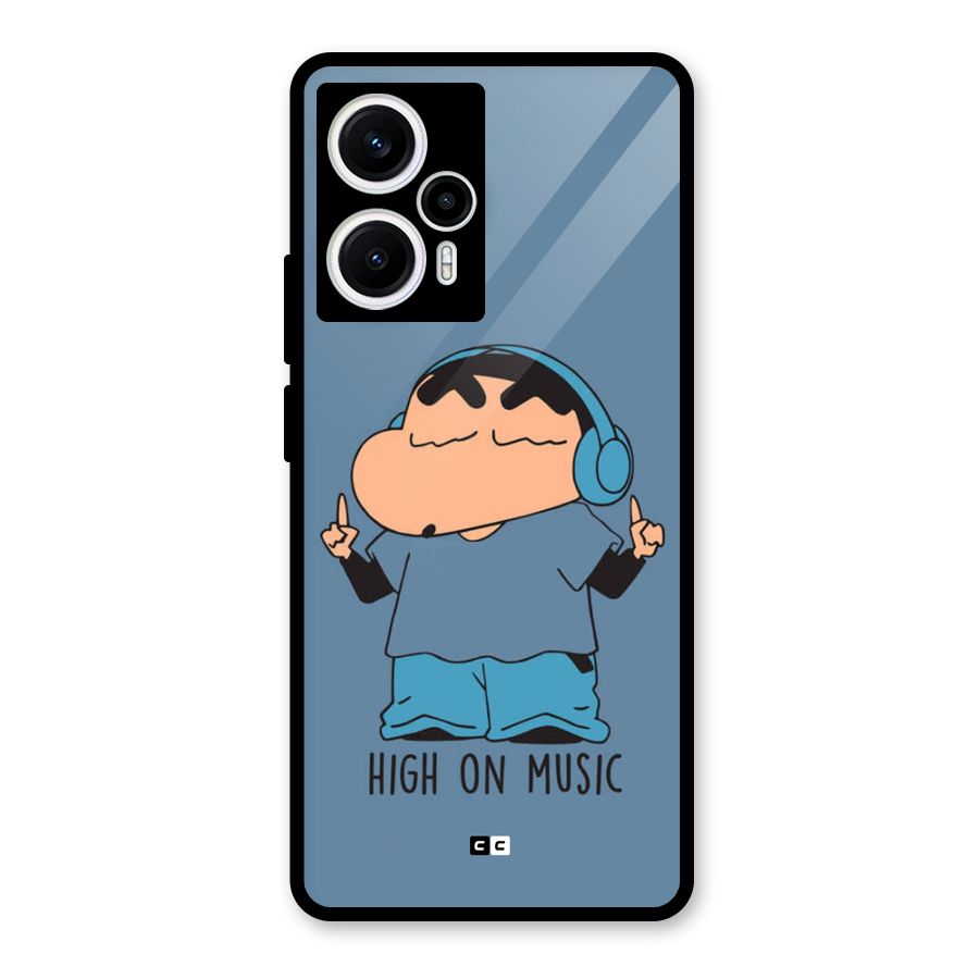 High On Music Glass Back Case for Poco F5