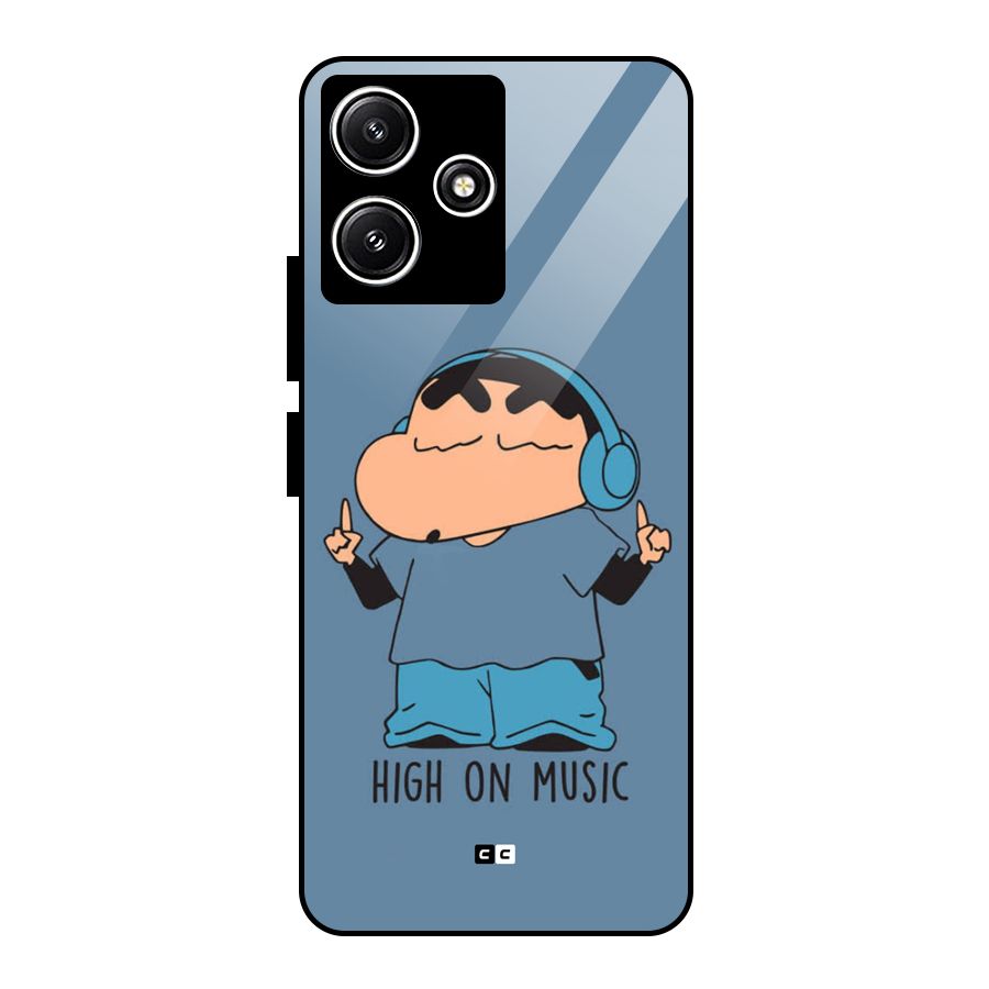 High On Music Glass Back Case for Poco M6 Pro