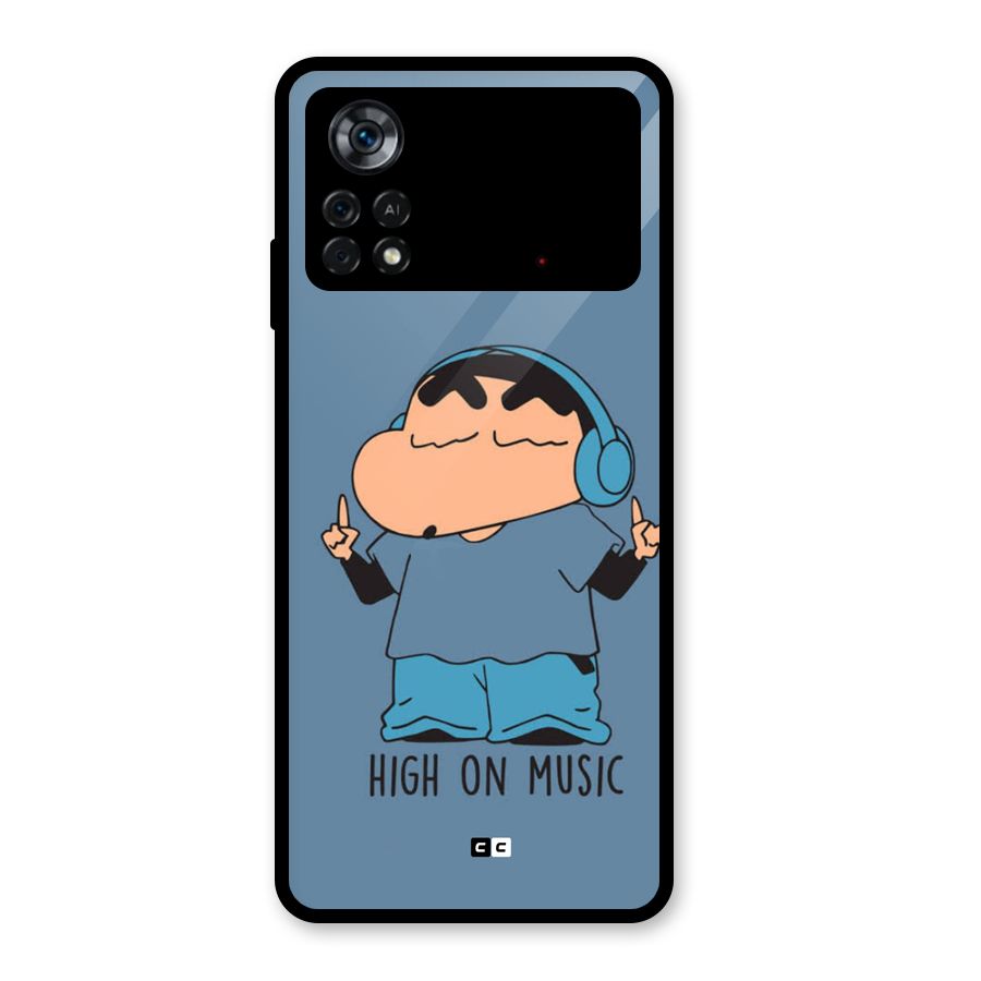 High On Music Glass Back Case for Poco X4 Pro 5G