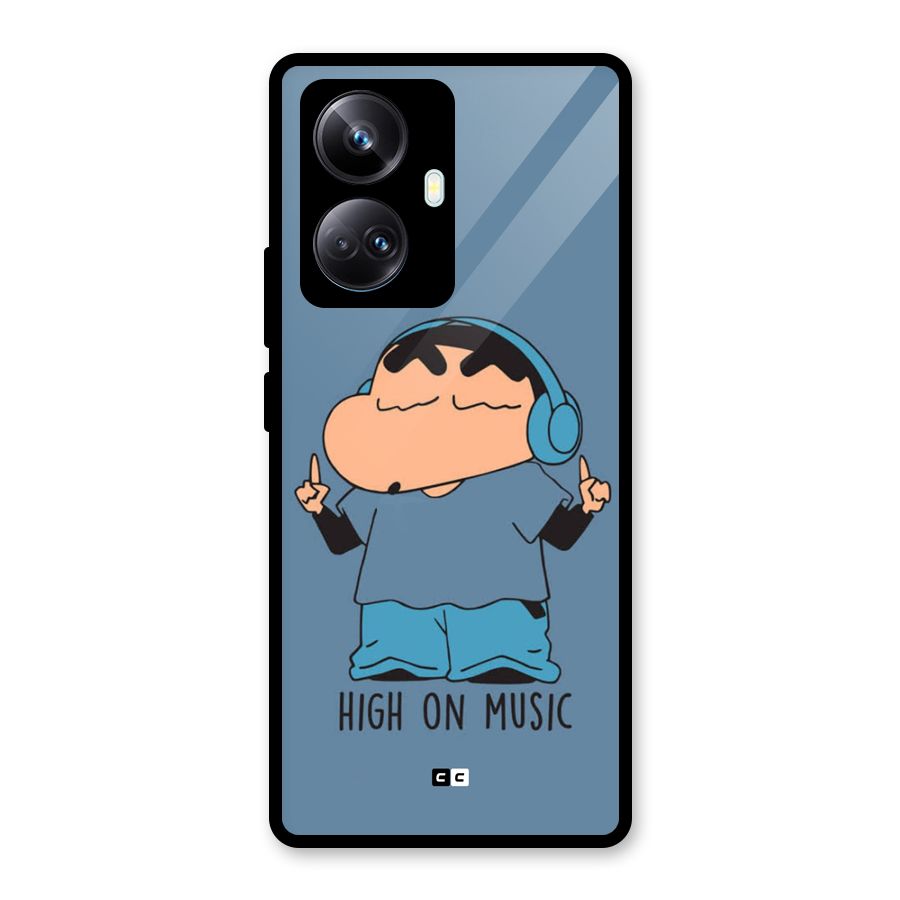 High On Music Glass Back Case for Realme 10 Pro Plus