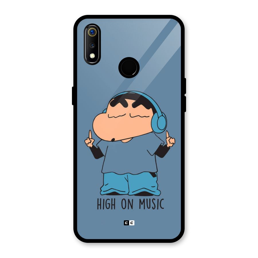 High On Music Glass Back Case for Realme 3i