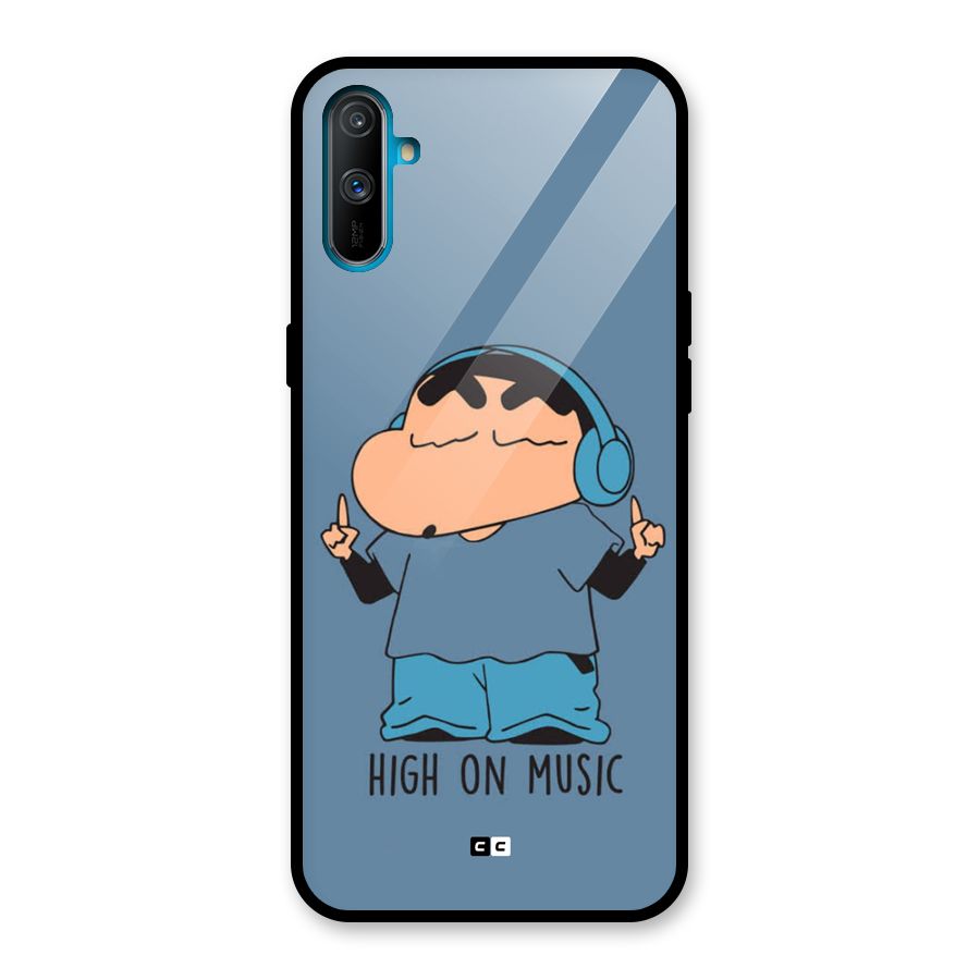 High On Music Glass Back Case for Realme C3