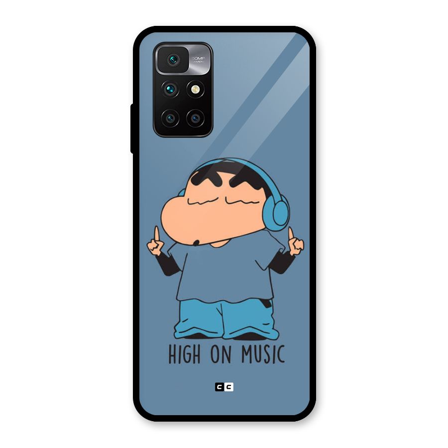 High On Music Glass Back Case for Redmi 10 Prime