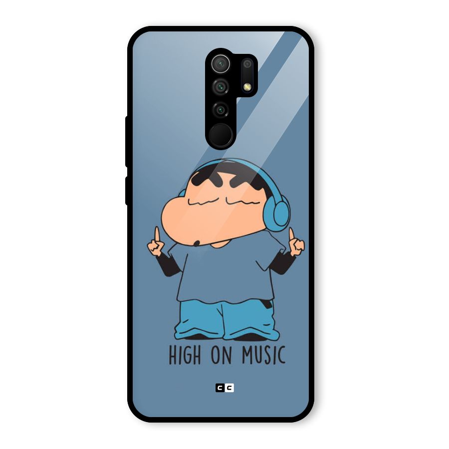 High On Music Glass Back Case for Redmi 9 Prime