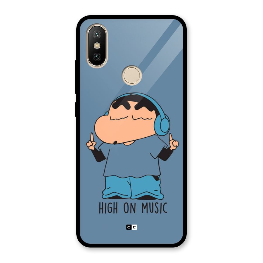 High On Music Glass Back Case for Redmi A2