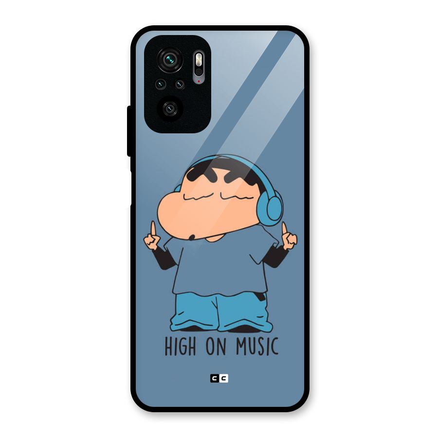 High On Music Glass Back Case for Redmi Note 10S