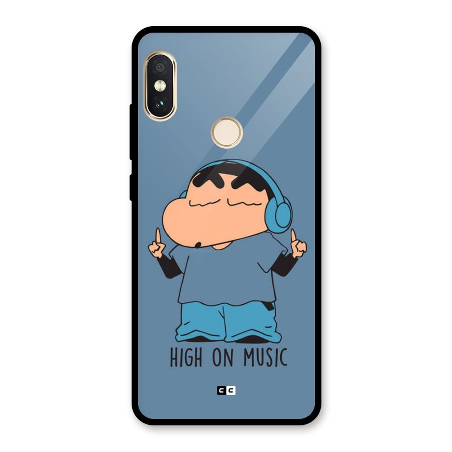 High On Music Glass Back Case for Redmi Note 5 Pro