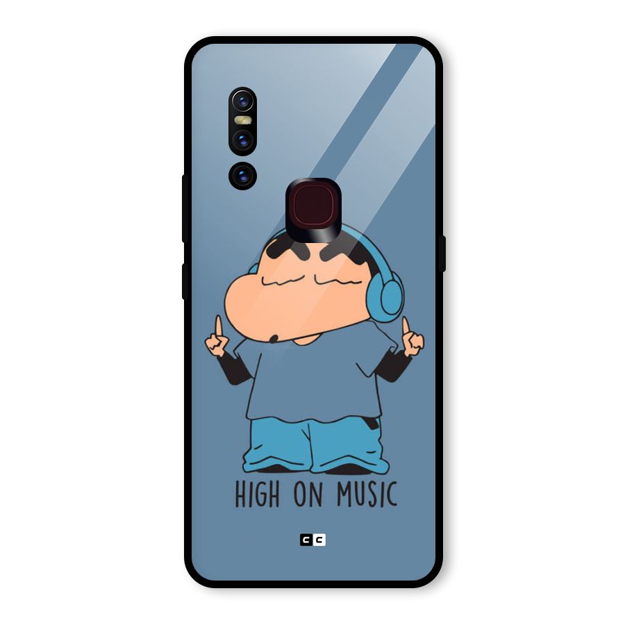 High On Music Glass Back Case for Vivo V15