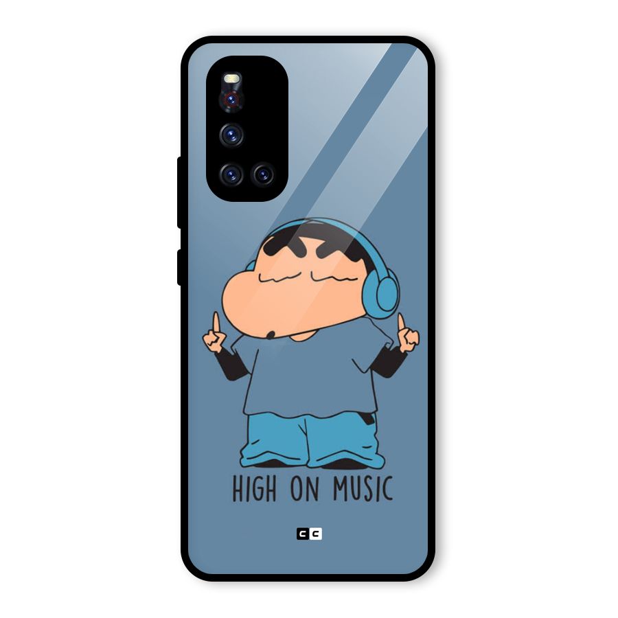 High On Music Glass Back Case for Vivo V19