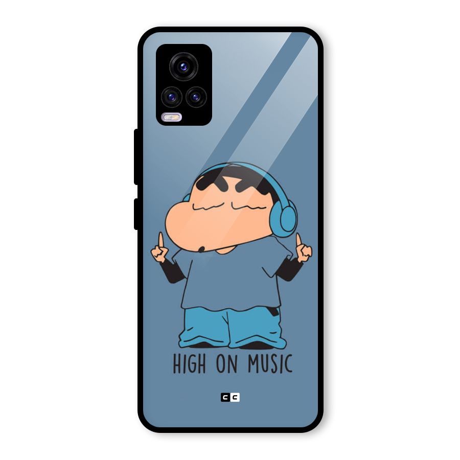 High On Music Glass Back Case for Vivo V20