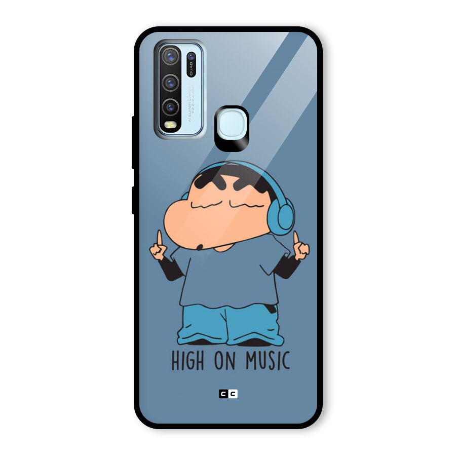 High On Music Glass Back Case for Vivo Y30