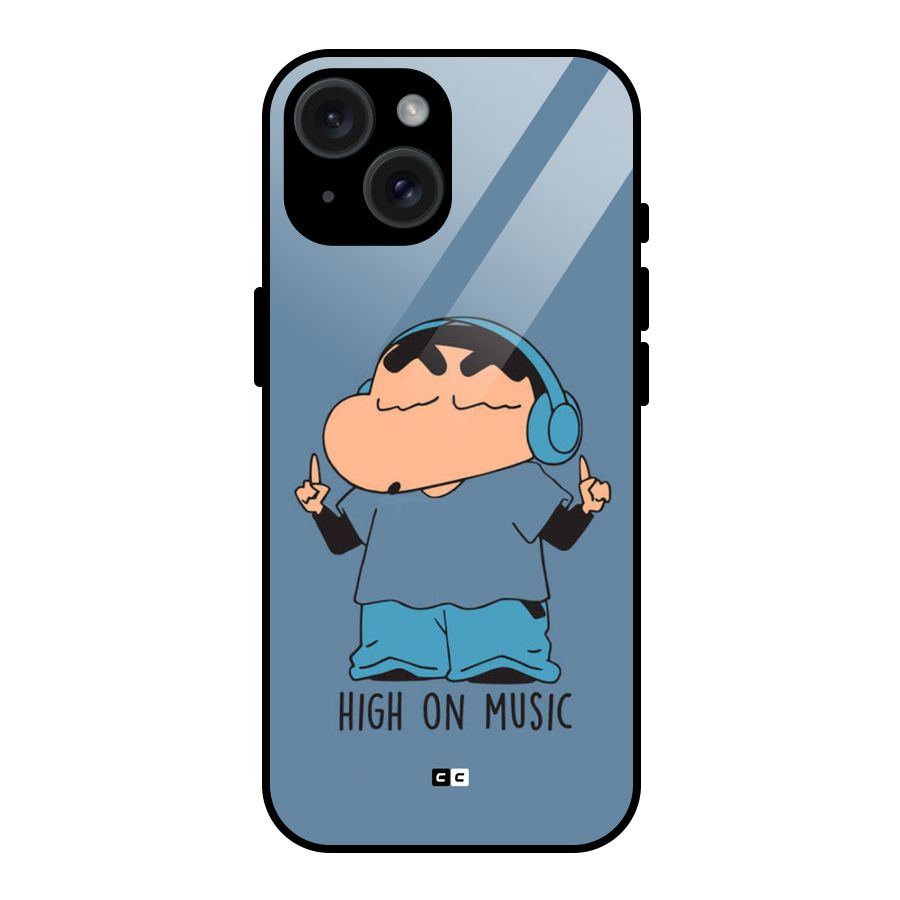 High On Music Glass Back Case for iPhone 15