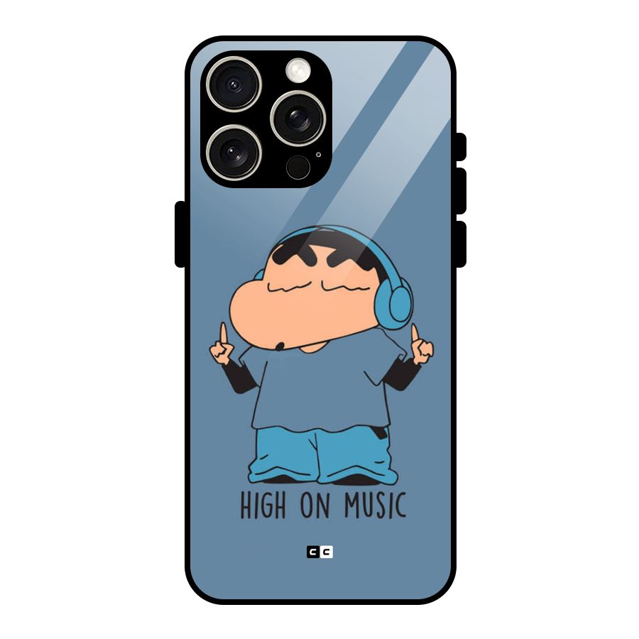 High On Music Glass Back Case for iPhone 15 Pro Max