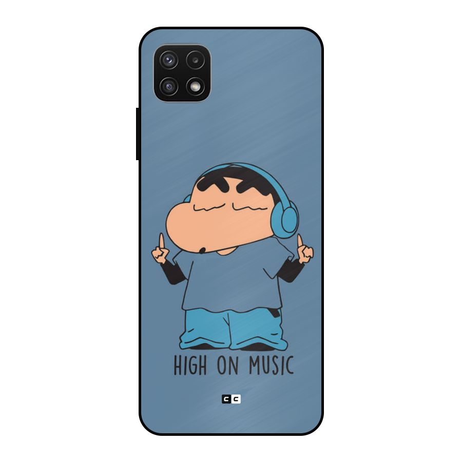 High On Music Metal Back Case for Galaxy A22 5G