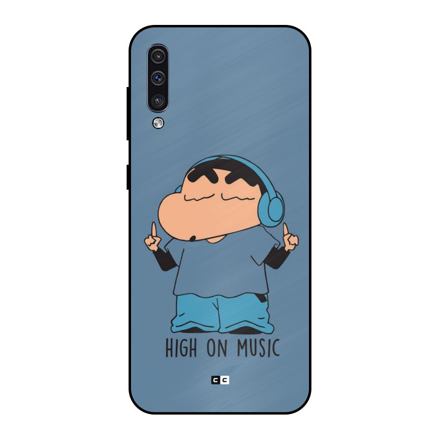 High On Music Metal Back Case for Galaxy A30s