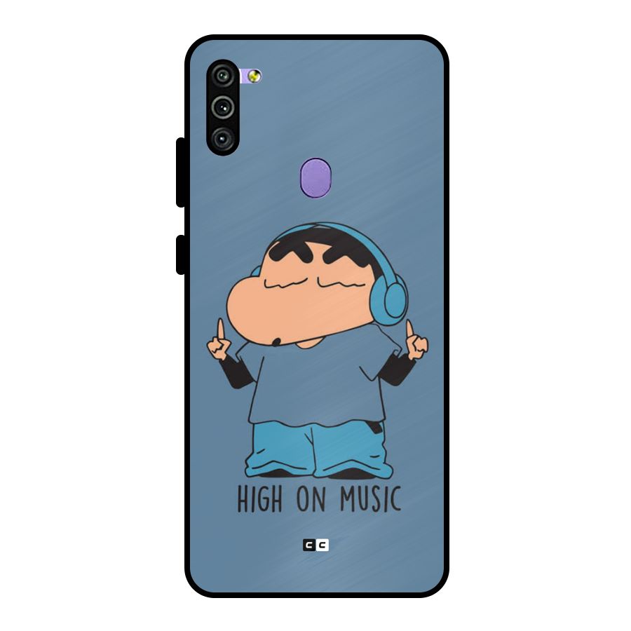 High On Music Metal Back Case for Galaxy M11