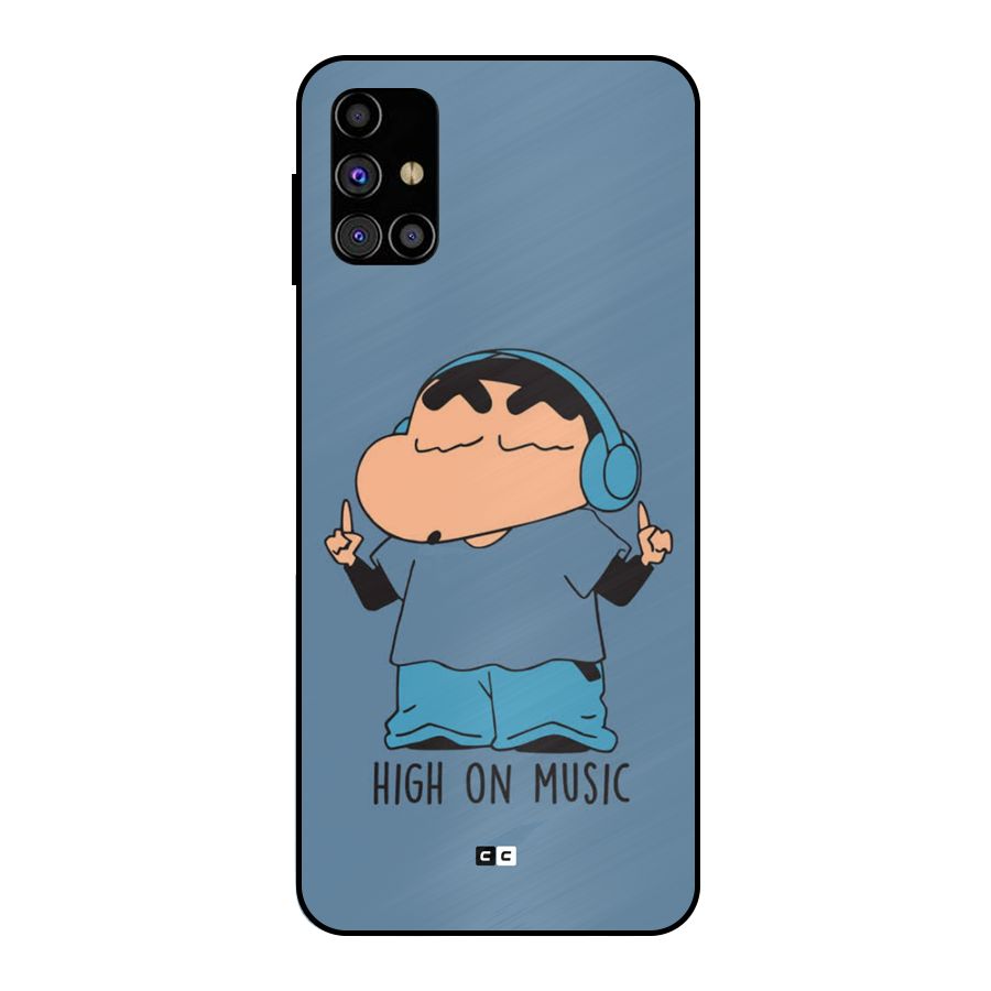 High On Music Metal Back Case for Galaxy M31s