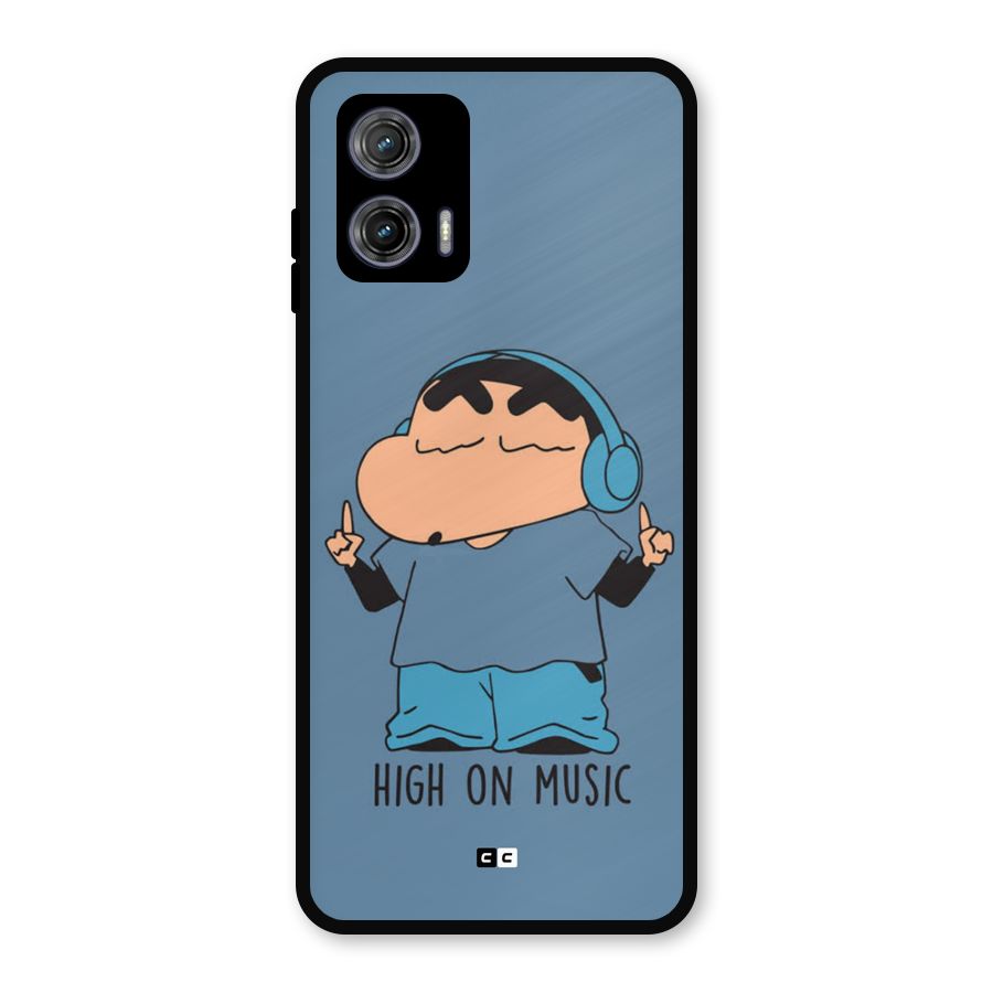 High On Music Metal Back Case for Moto G73