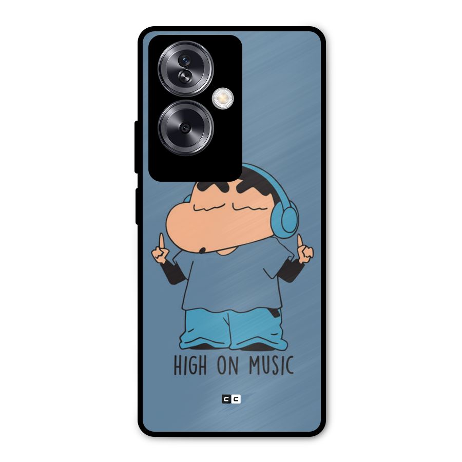 High On Music Metal Back Case for Oppo A79 5G