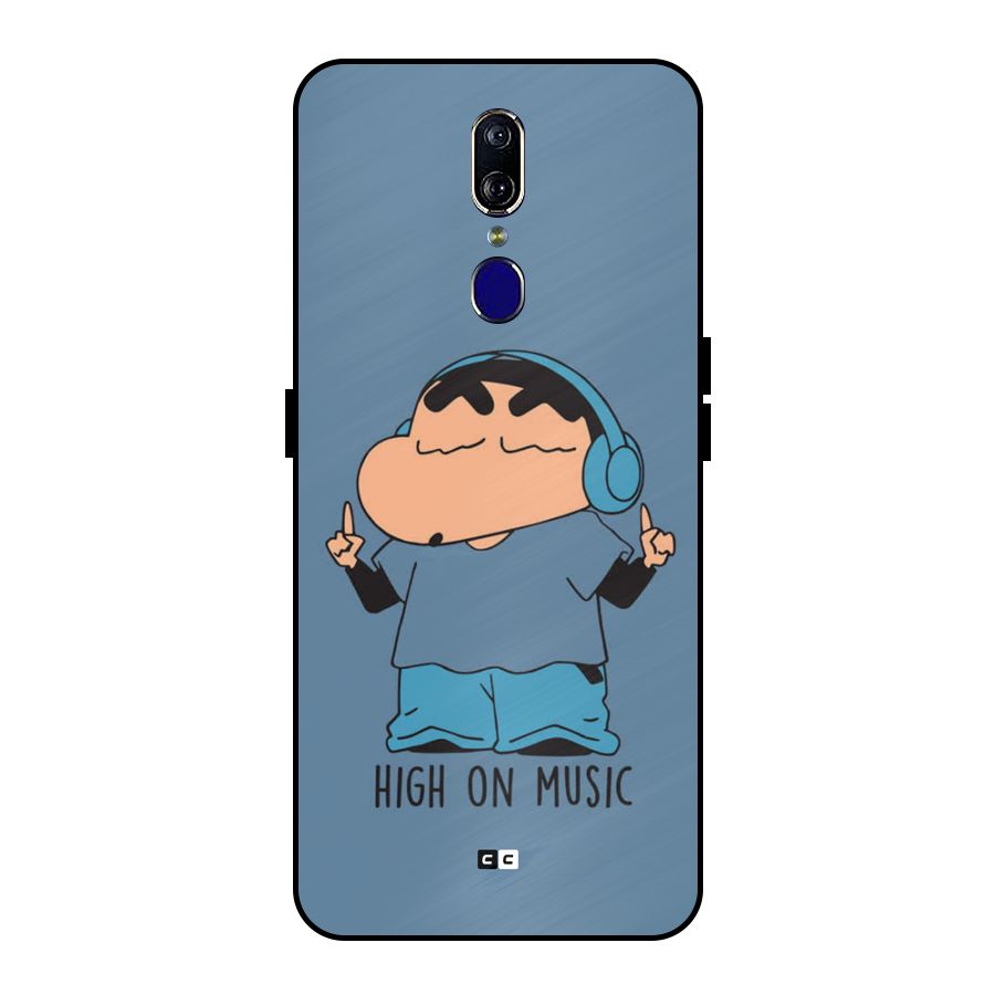 High On Music Metal Back Case for Oppo F11