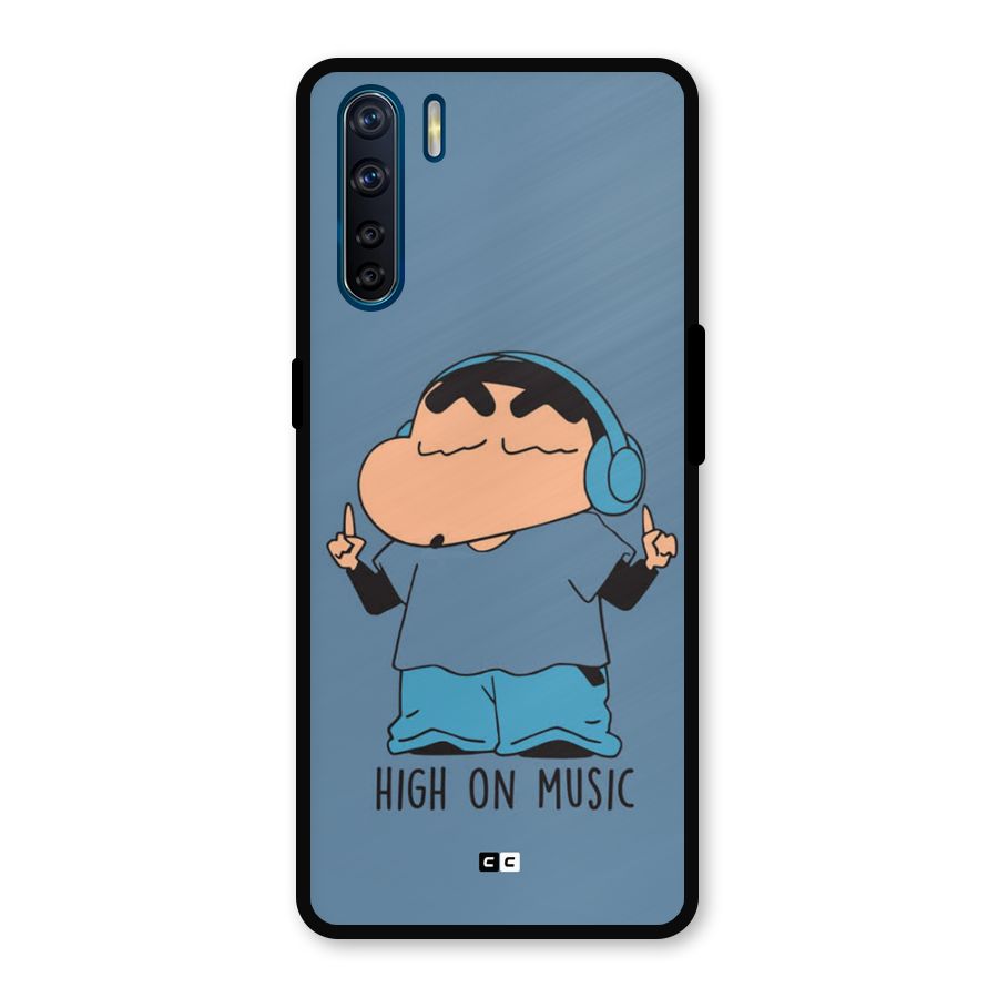 High On Music Metal Back Case for Oppo F15