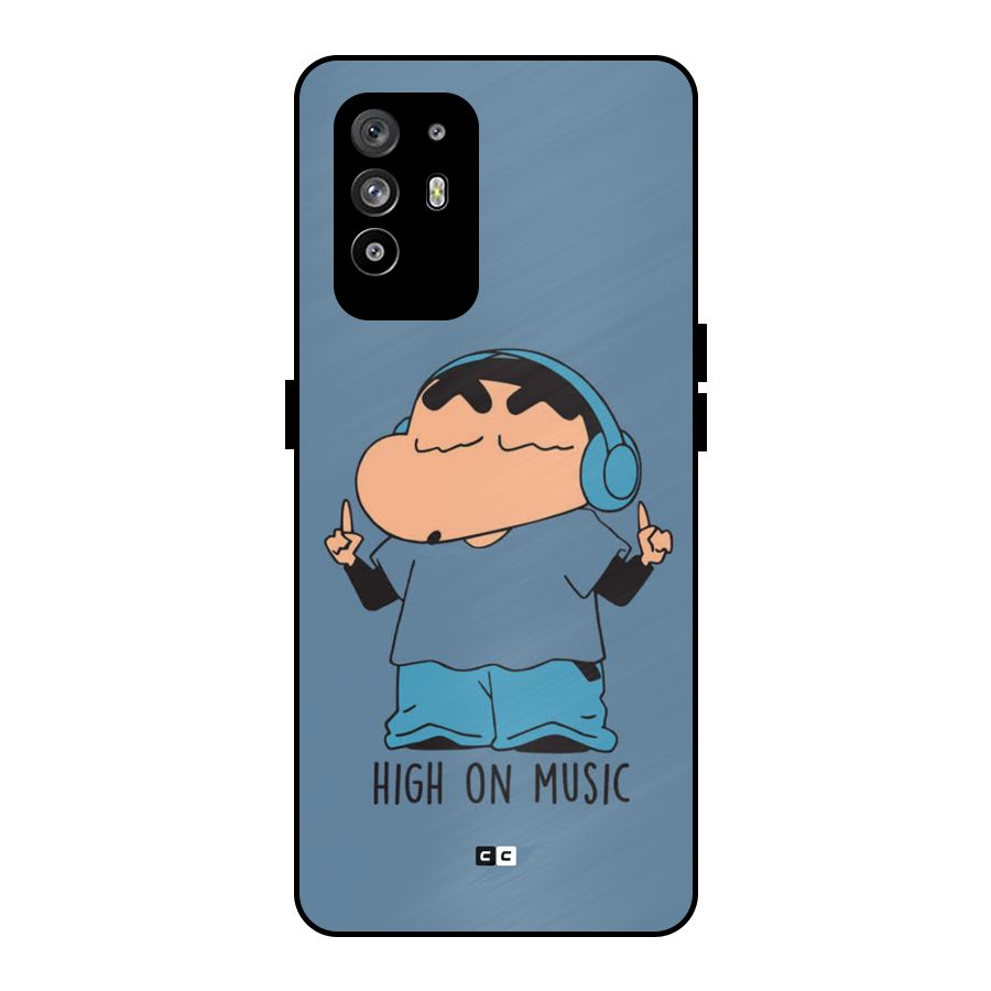 High On Music Metal Back Case for Oppo F19 Pro Plus 5G