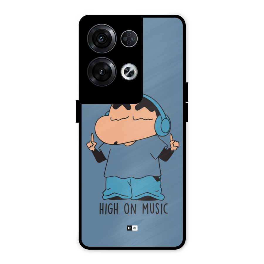 High On Music Metal Back Case for Oppo Reno8 Pro 5G