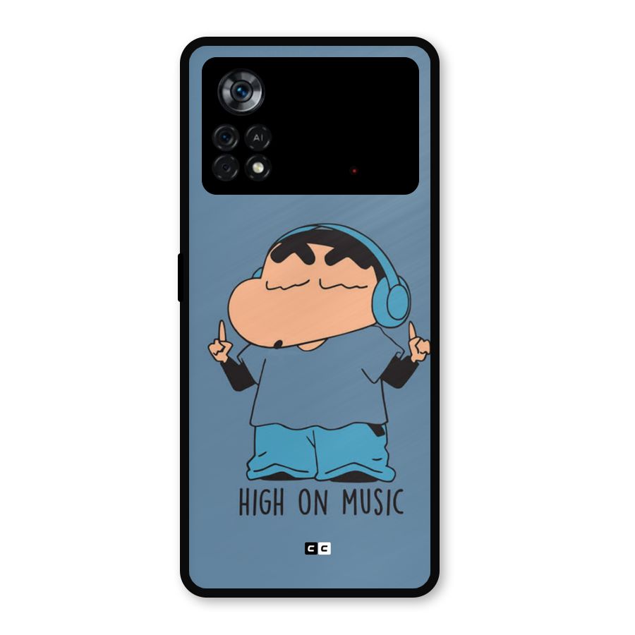 High On Music Metal Back Case for Poco X4 Pro 5G