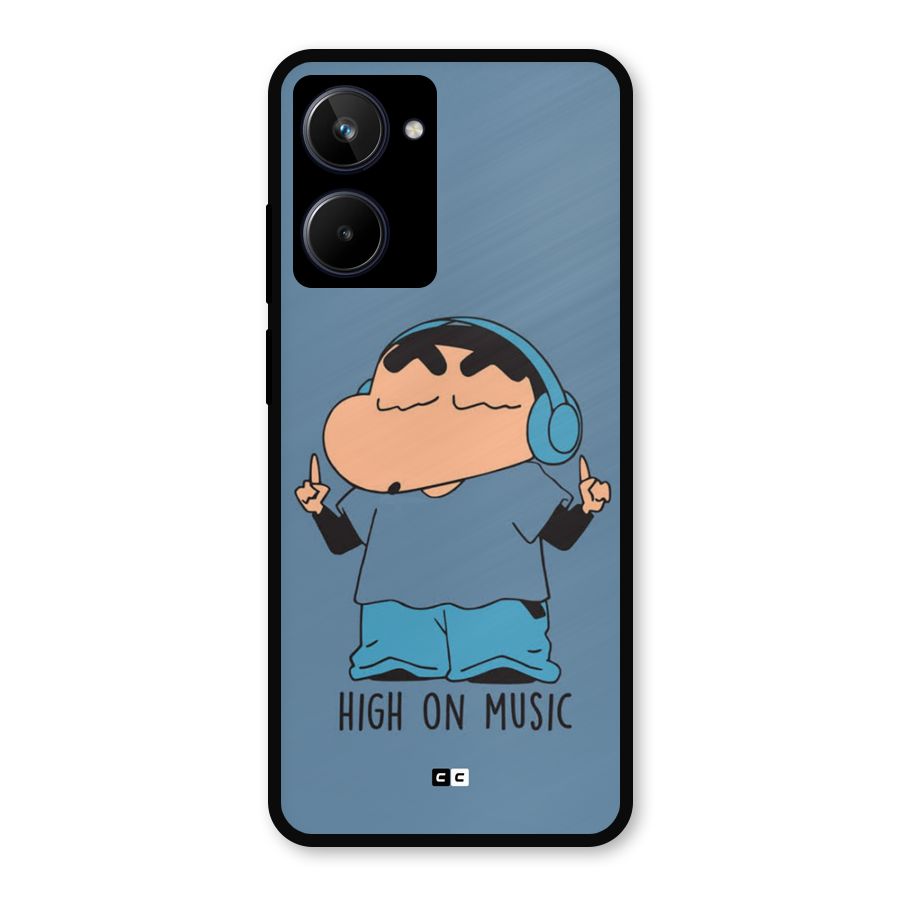 High On Music Metal Back Case for Realme 10