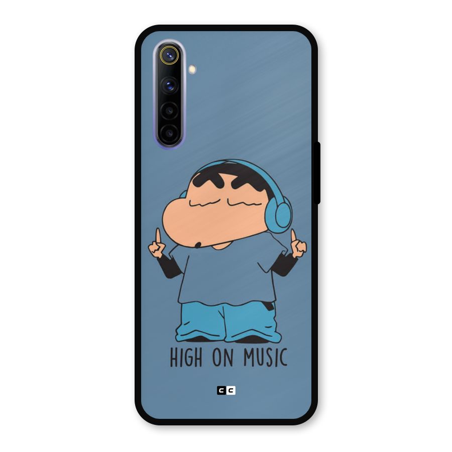 High On Music Metal Back Case for Realme 6i