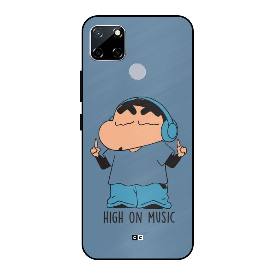 High On Music Metal Back Case for Realme Narzo 30A
