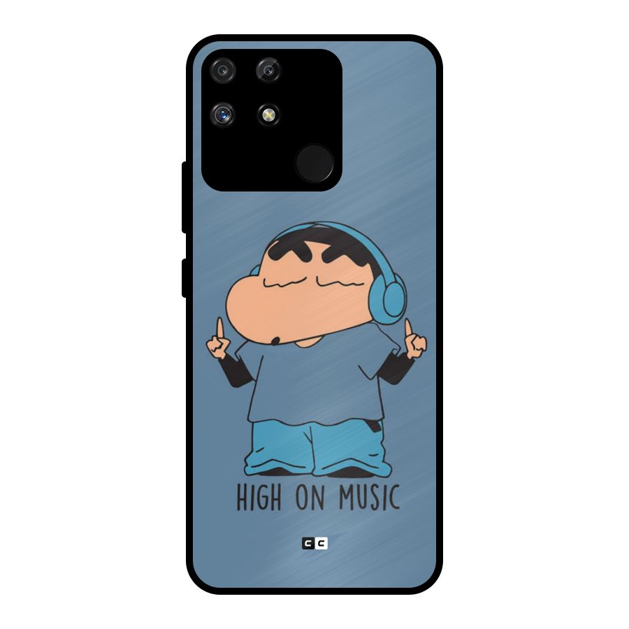 High On Music Metal Back Case for Realme Narzo 50A