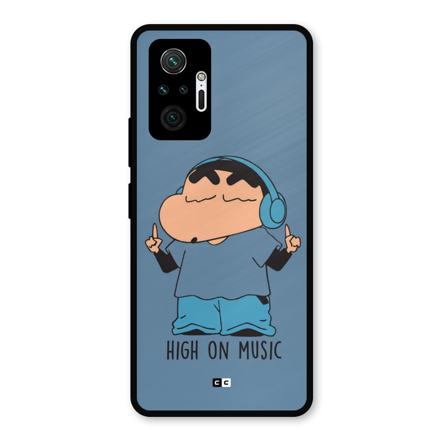 High On Music Metal Back Case for Redmi Note 10 Pro