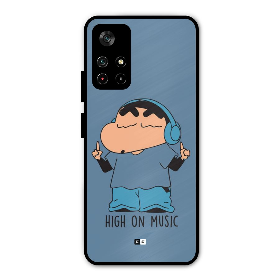 High On Music Metal Back Case for Redmi Note 11T 5G