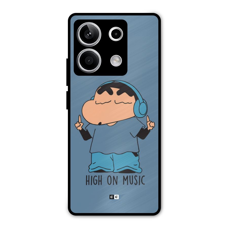 High On Music Metal Back Case for Redmi Note 13 5G