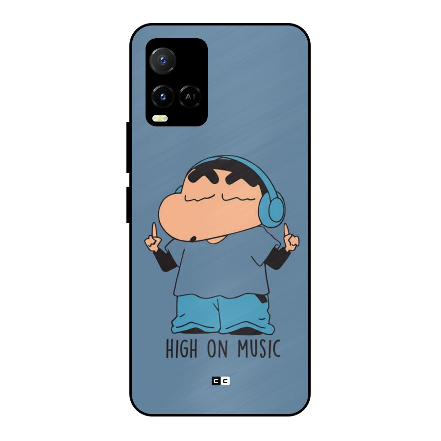 High On Music Metal Back Case for Vivo Y21G