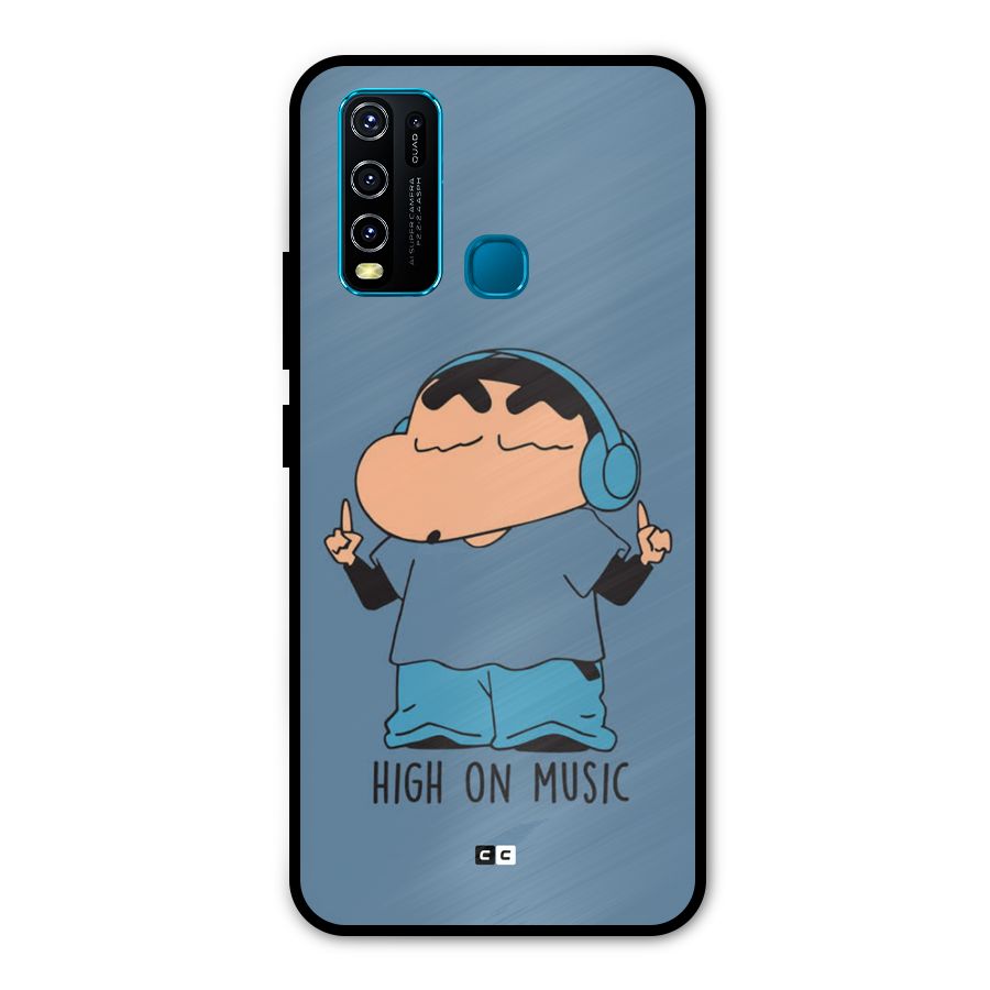 High On Music Metal Back Case for Vivo Y30