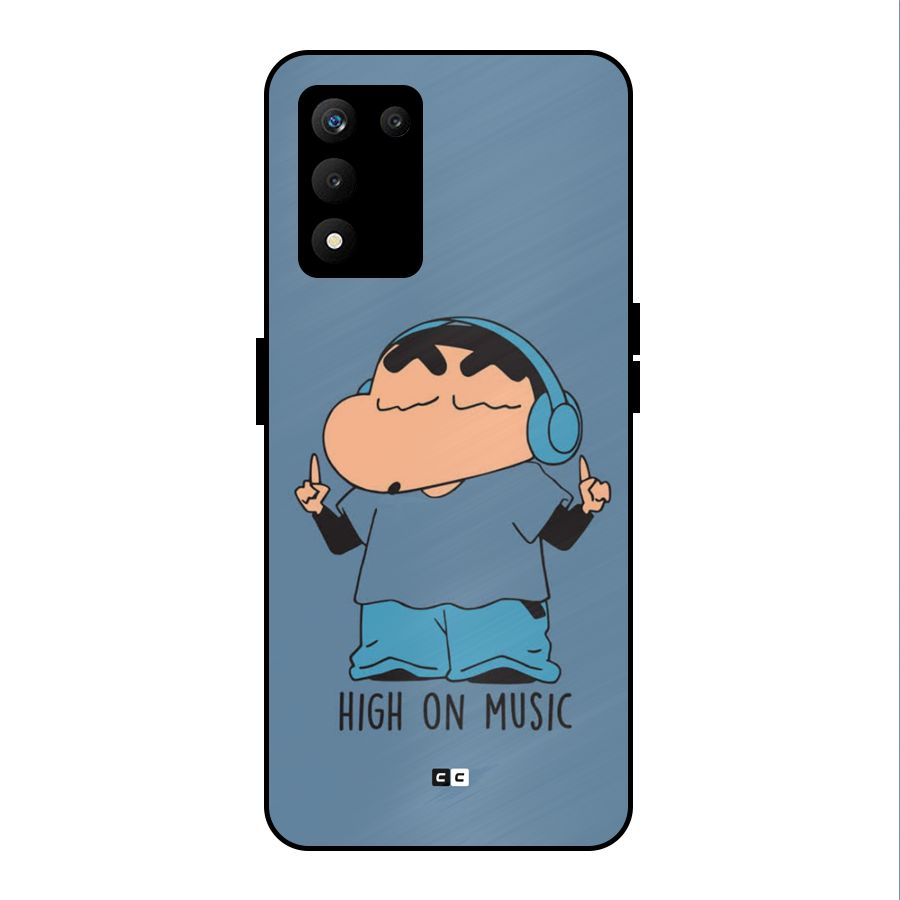 High On Music Metal Back Case for realme 9 5G SE