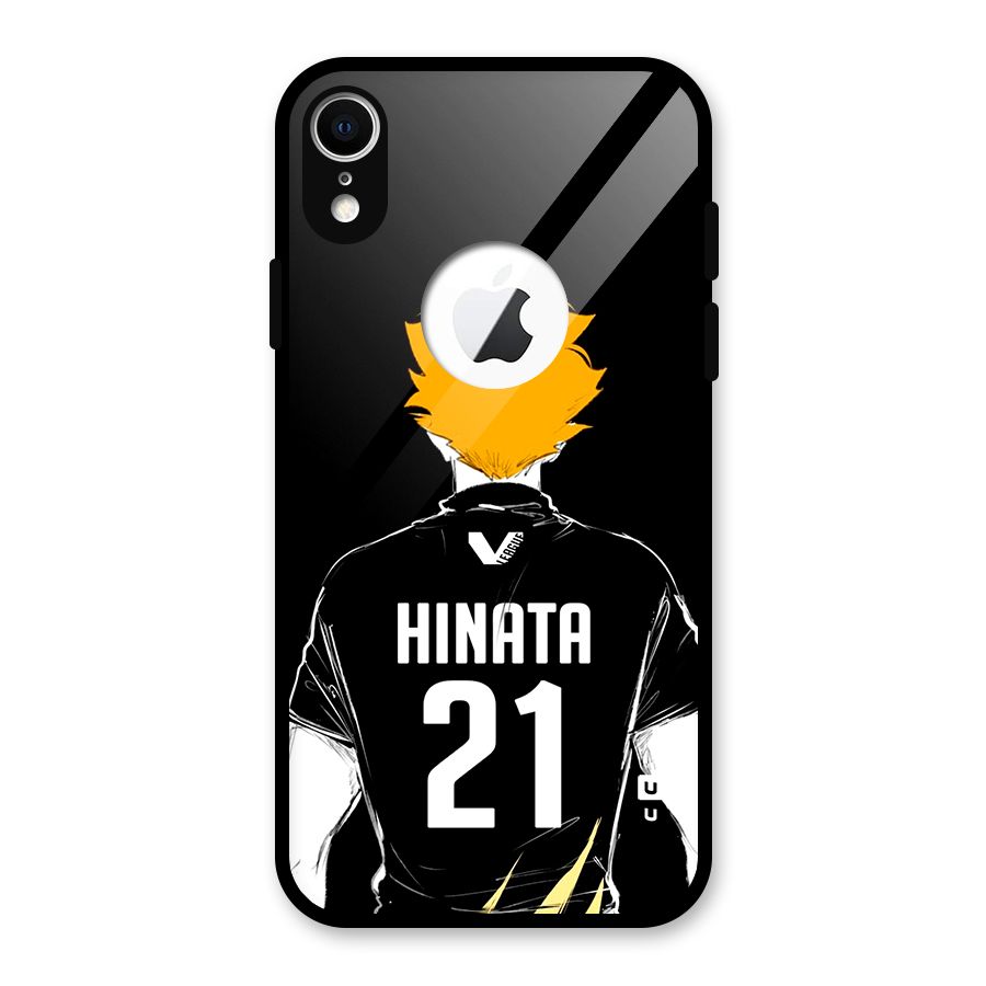 Hinata 21 Glass Back Case for iPhone XR Logo Cut