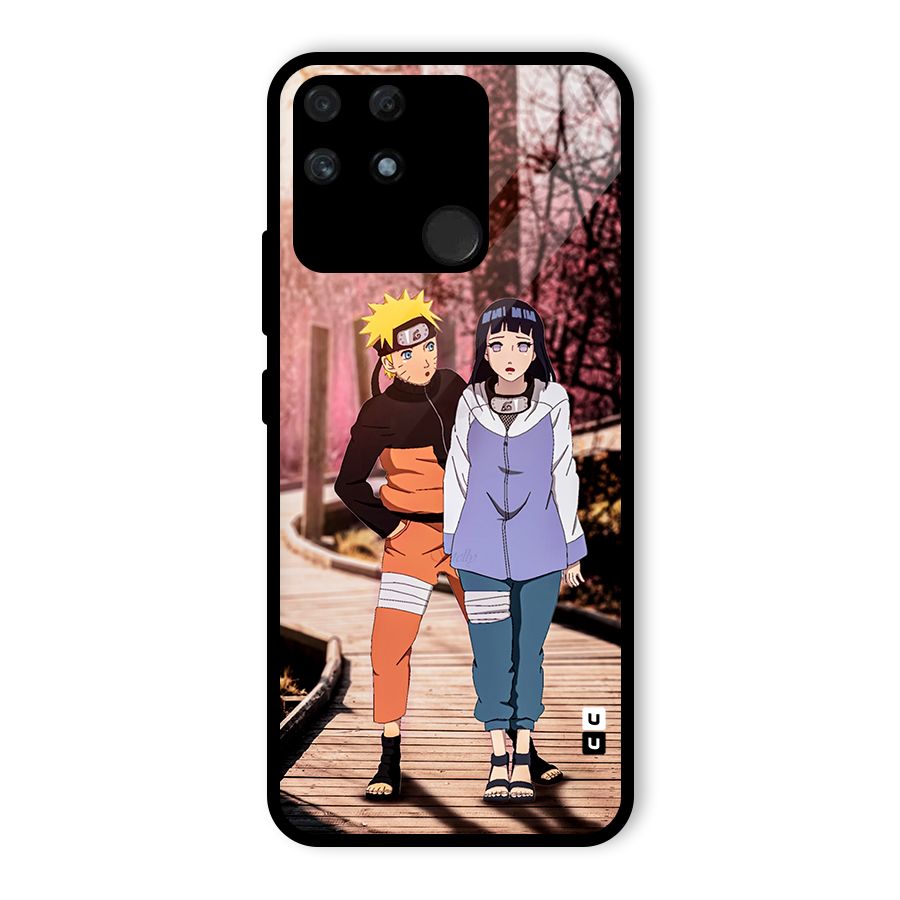 Hinata Annoyed Glass Back Case for Realme Narzo 50A