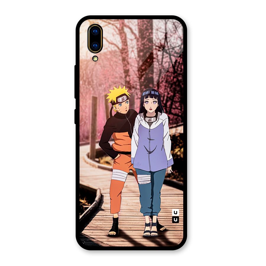 Hinata Annoyed Glass Back Case for Vivo V11 Pro