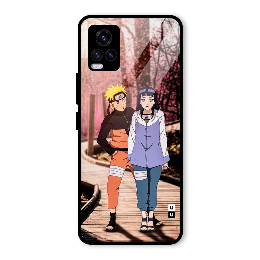 Hinata Annoyed Glass Back Case for Vivo V20