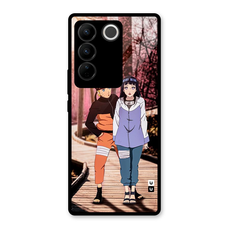 Hinata Annoyed Glass Back Case for Vivo V27