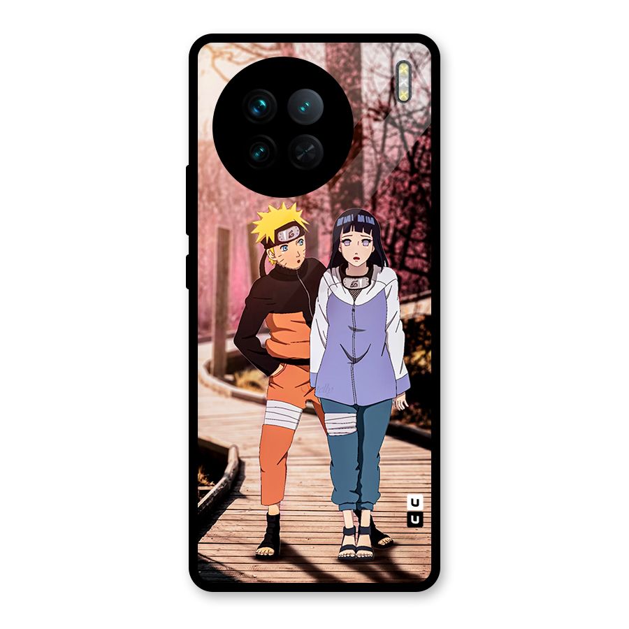 Hinata Annoyed Glass Back Case for Vivo X90