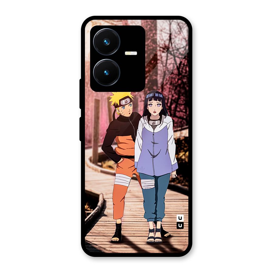 Hinata Annoyed Glass Back Case for Vivo Y22s