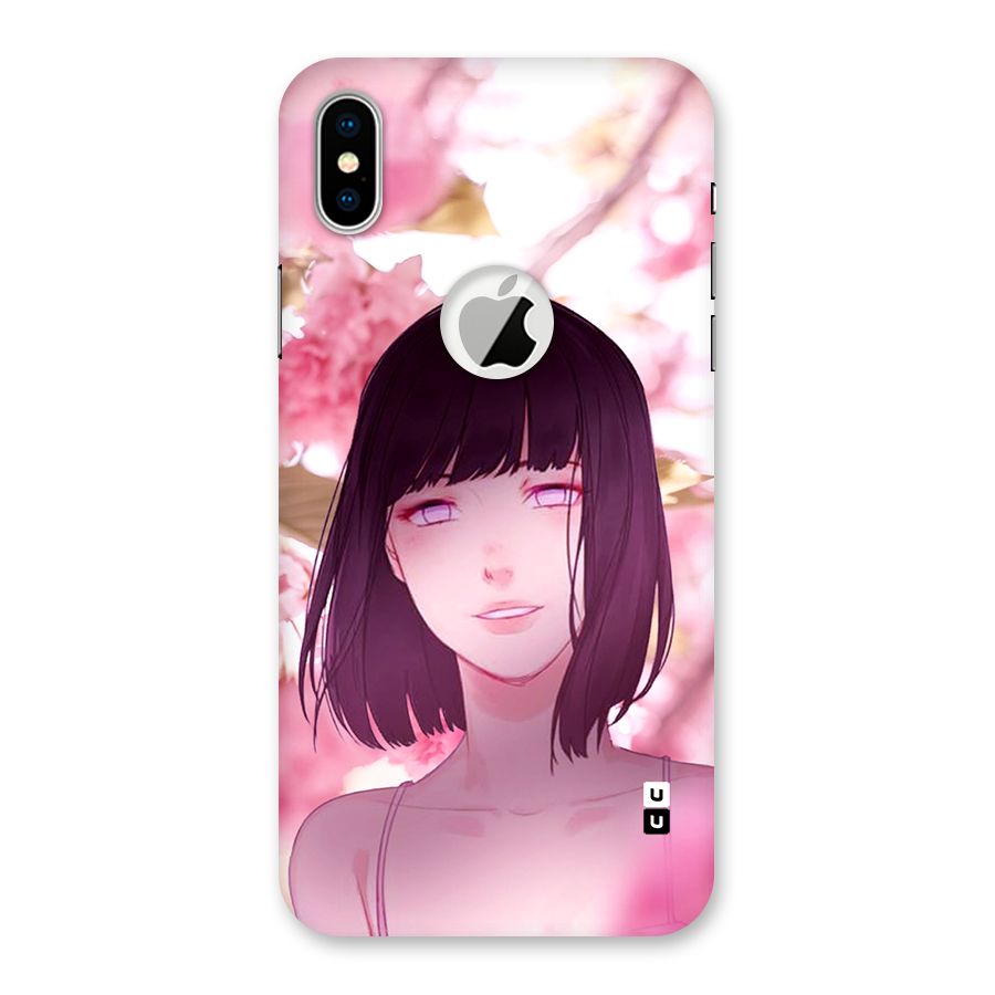 Hinata Floral Back Case for iPhone XS Logo Cut