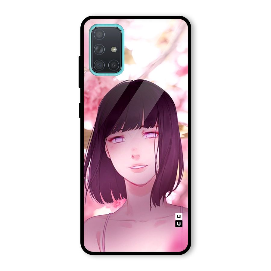 Hinata Floral Glass Back Case for Galaxy A71