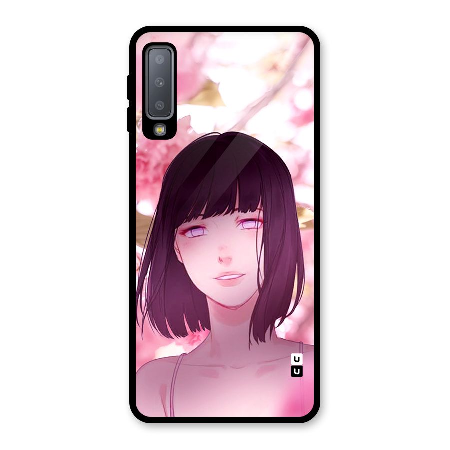 Hinata Floral Glass Back Case for Galaxy A7 (2018)