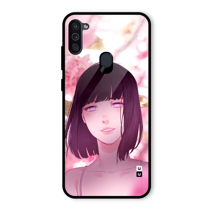 Hinata Floral Glass Back Case for Galaxy M11