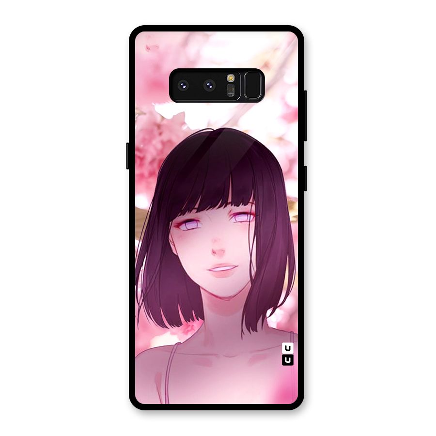 Hinata Floral Glass Back Case for Galaxy Note 8